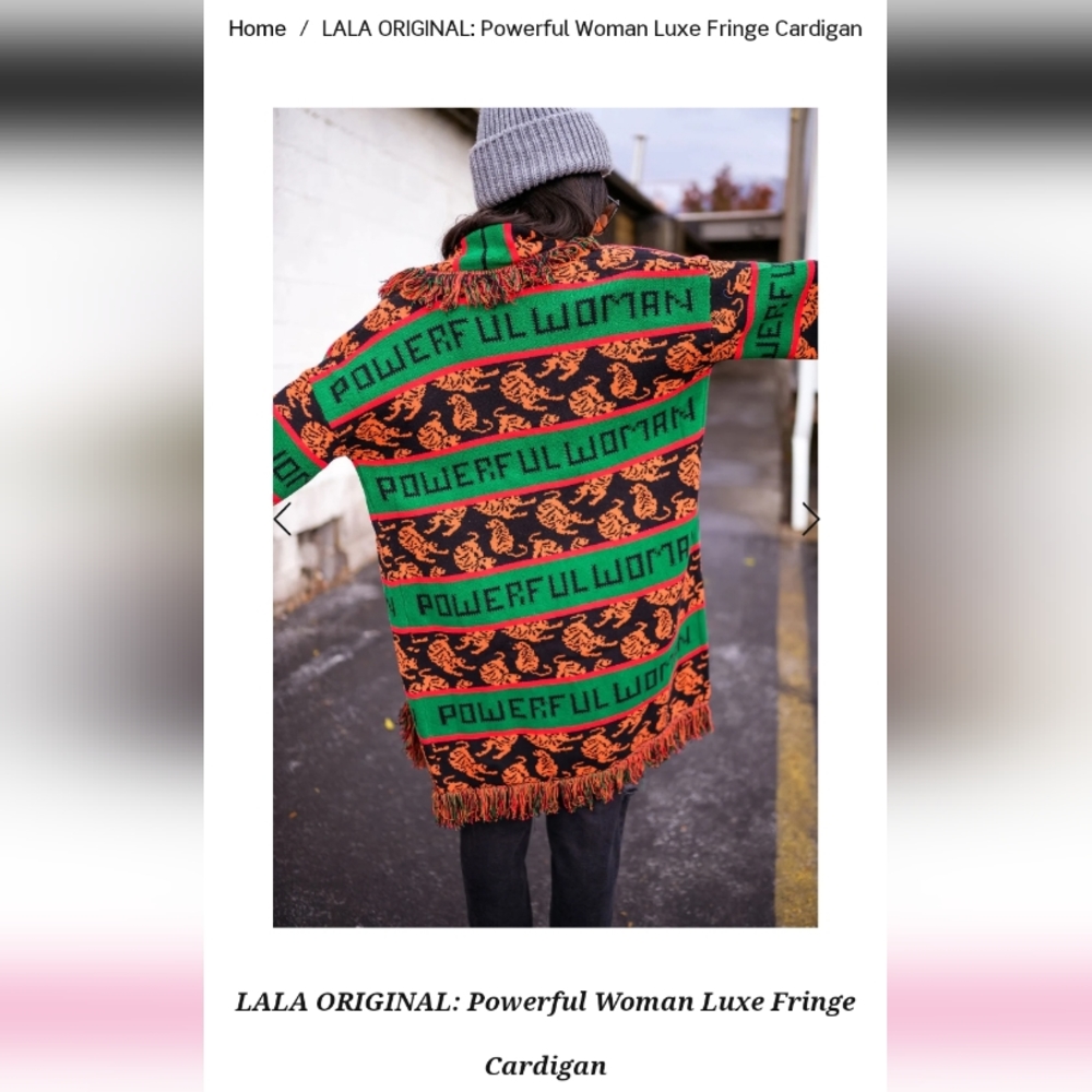 Dressed in LALA Powerful Woman Cardigan in L/XL